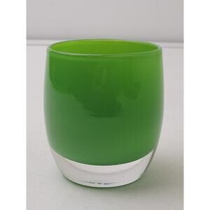 glassybaby "Elf" Grass Green Handblown Glass Votive Candle Holder